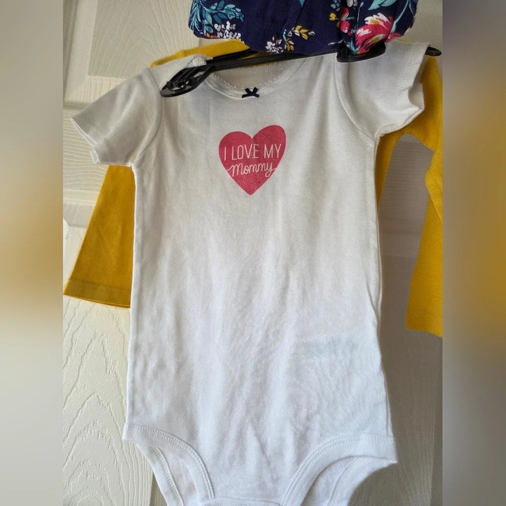 Carter's Baby Girl 24 Months 3Pc 'I love my mommy' NWT Floral
